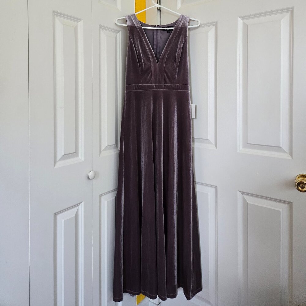 Lulus Beautiful Night Dusty Purple Velvet Sleeveless Maxi Dress Size S